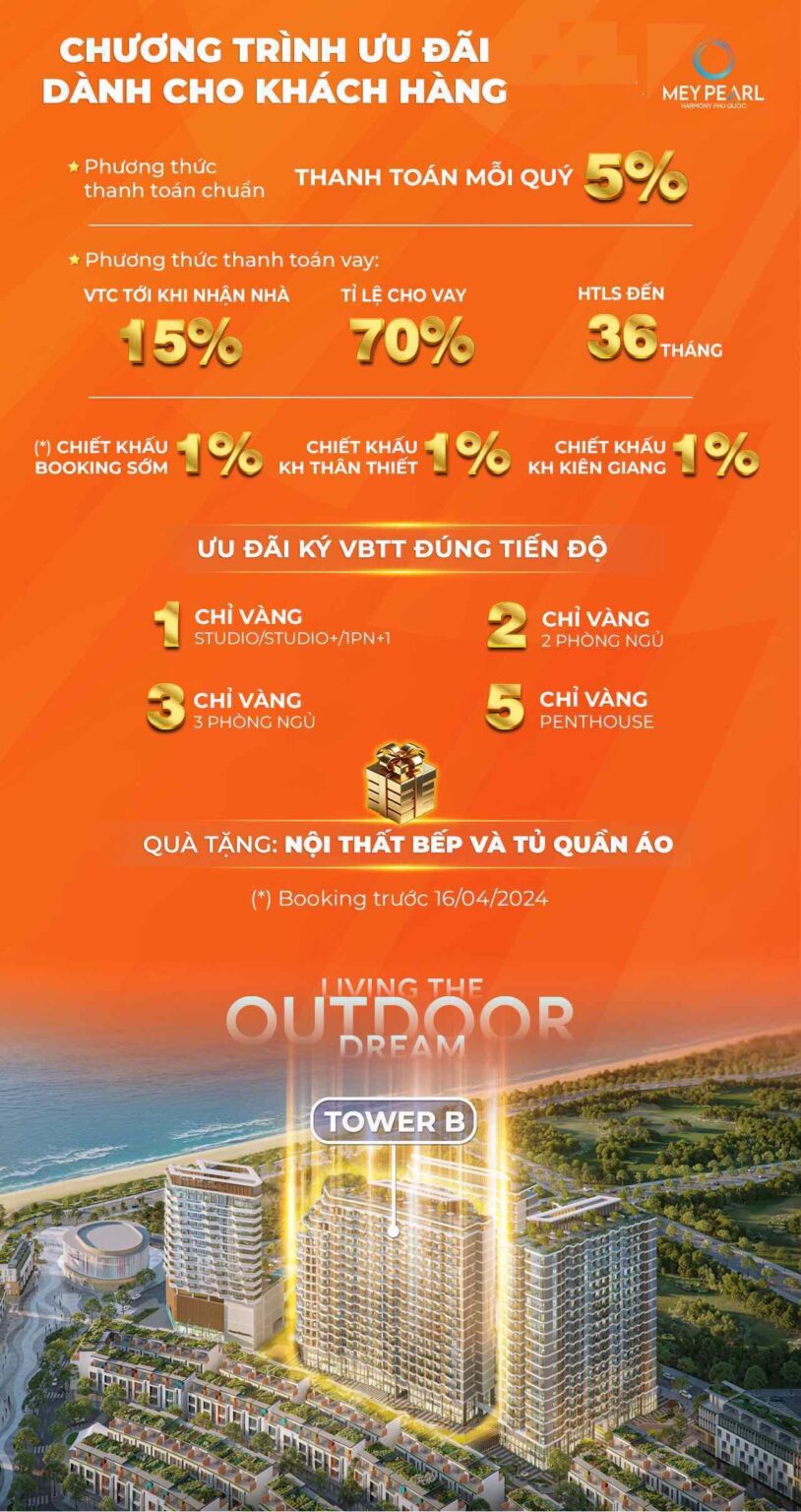 Chính sách bán hàng Tháp B Meypearl Capital Phú Quốc